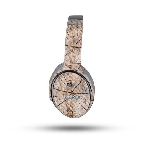 Image of MightySkins Carbon Fiber Skin Compatible with Bose QuietComfort 35 II Headphones - Tree Rings | Protective, Durable Textured Carbon Fiber Finish | Easy to Apply