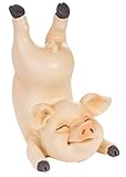 Gnz Super Cute 3 Inch Polyresin Yoga Farm Pigs in Choice of Position (Belly)