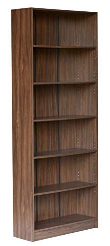 Image of DeckUp Muvo 6-Shelf Engineered Book Shelf and Display Unit (Walnut, Matte Finish)