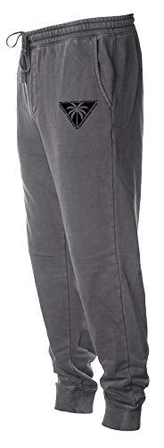 Koloa Surf Mens Triangulated Palm Logo Pigment Dyed Fleece Pants in XS-2XL