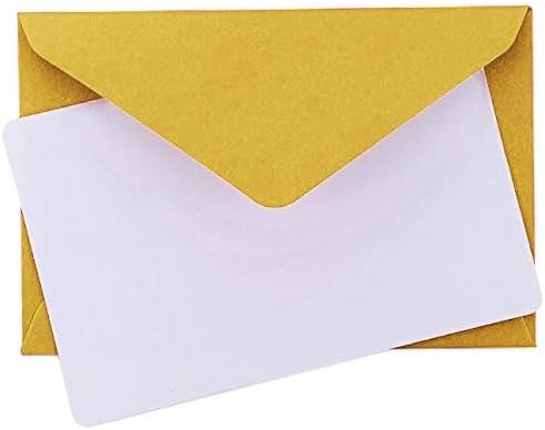 140 Mini Envelopes With White Blank Note Cards, Mini Envelopes 4"x 2.7" For Business Cards, Gift Cards (Gold) - Image 2