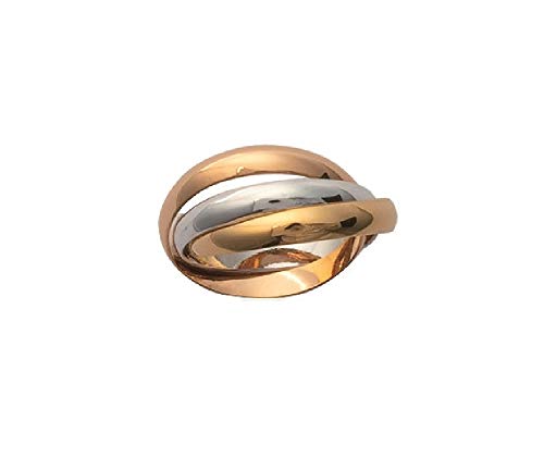Bague 3 anneaux tricolore en argent et or pour un cadeau unique