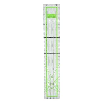 Acrylic Sewing Ruler, 1.97 x 11.81 inches, Centimeter and Inch Dual-Scale