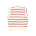 gztz61 kids Girls Crew Neck Sweater Vest with Bow Striped Sleeveless Knit Sweater Pullovers Sweater for 3T-8T Pink