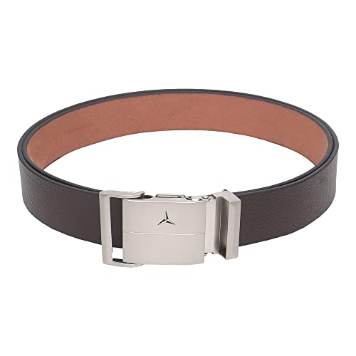 Image of Men's Formal Genuine Leather Auto-lock Adjustable Belt (JAFA-42-BL)
