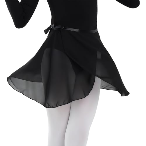 MUNAFIE Ballettkleidung Damen Ballett Rock Chiffon Wickelrock Tanz Röcke...