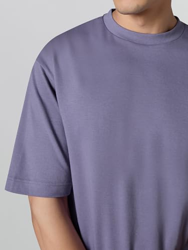 Image of XYXX Drift Oversized Tshirt for Men | 100% Combed Cotton | Solid Roundneck Drop Shoulders Half-Sleeve T Shirt