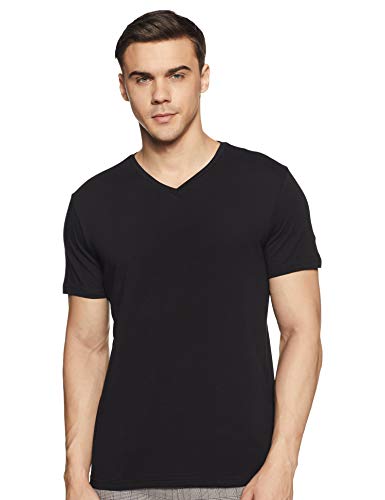 Image of Amazon Brand - Symbol Men's Solid Cotton T Shirt | Plain | V Neck | Half Sleeve-Regular Fit | Combo Pack of 3 (Available in Plus Sizes)