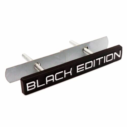 Image of 1X Front Grille Black Edition Emblem Auto Racing Sport 3D Badge Sticker Nameplate Decal (Black White)