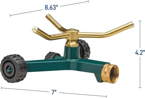 Image of Orbit 58288 3-Arm High-Rise Sprinkler (2-Pack 3-Arm Metal Sprinkler with Wheel Base)