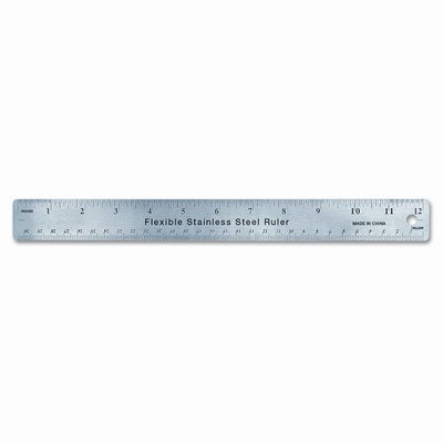 unv59023 – Universal Edelstahl Lineal w/Kork Rückseite und Loch zum Aufhängen