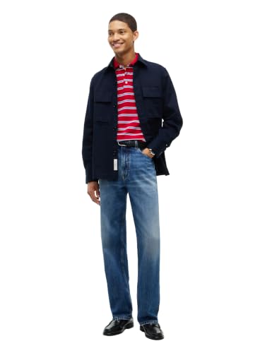 Image of Tommy Hilfiger Men's Short Sleeve Polo Shirts in Slim Fit with Stretch and Organic Pique Cotton