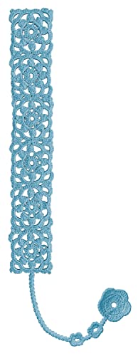 Eight Leaves Flower Figured Customizable Handmade Crochet Bookmark With Tassel