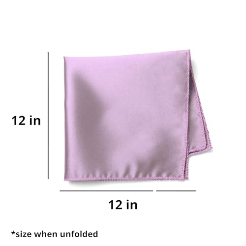 Image of tiemart Solid Color Pocket Squares for Men | For Suits, Perfect for Wedding Parties, 12 x 12 inch / 30 x 30 cm