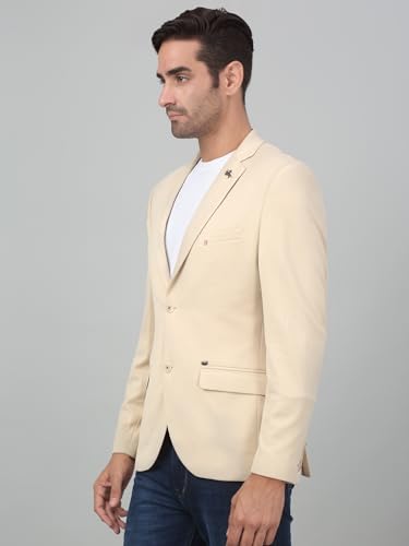 Image of Cantabil Self Design Full Sleeves Notch Lapel Casual Blazer for Men | Casual Blazer for Men | Men Blazer for Casual (P MBZC00057)