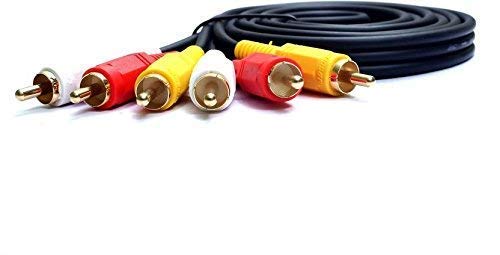 ATEVON 3RCA Male to Male AV Cable – Gold-Plated Stereo Audio Video Cord for LED/LCD TV, Home Theater, DVD Player, Laptop, PC – Composite RCA Cable 3 31Hg2QGmNkL