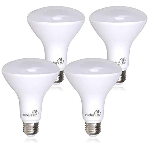 Bioluz LED 4 Pack BR30 LED Bulbs Indoor Flood Lights 90+ CRI 75W Equivalent uses 9.5W 3000K Soft White 850 Lumens E26 Base Dimmable Instant On Interior Home Décor UL Listed FCC RoAS Title 20 Certified Cover