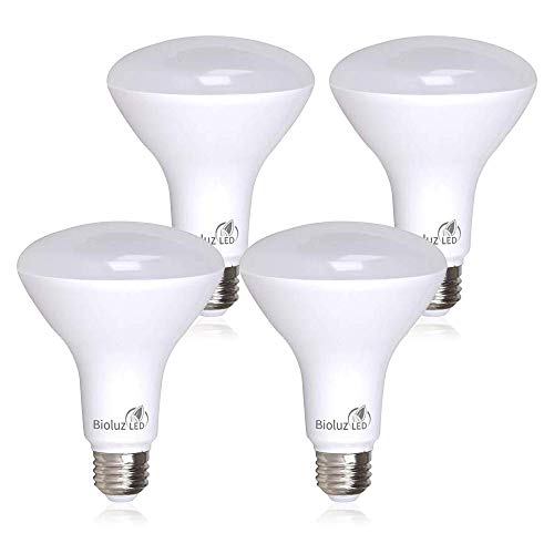 Bioluz LED 4 Pack BR30 LED Bulbs Indoor Flood Lights 90+ CRI 75W Equivalent uses 9.5W 3000K Soft White 850 Lumens E26 Base Dimmable Instant On Interior Home Décor UL Listed FCC RoAS Title 20 Certified by Bioluz LED - Used condition - US$11.97