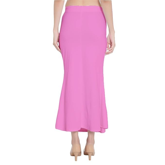 Image of Saree Shapewear Petticoat for Women Cotton Blended Lycra Shaper Petticoat with Elastic & Lace (Drawstring) Long Under Skirt Fishcut Wrinkle Free Shapewear