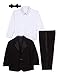 Nautica Boys' Little 4-Piece Set with Dress Shirt, Bow Tie, Jacket, and Pants, Black Tuxedo, 5