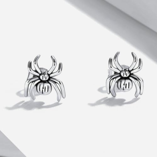 Pendientes de araña antialérgicos y cómodos de plata para uso diario 7