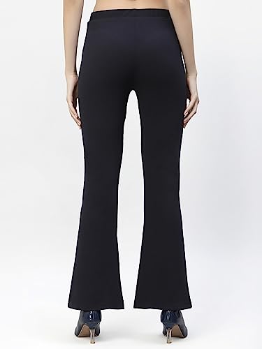 Image of POPWINGS Casual Solid Regular Fit Solid Trouser for Women || Pull On Trouser for Women || Semi-Formal Work Women Trouser for Summer || Stylish Western Trouser