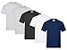 Fruit of the Loom Herren Regular Fit T-Shirt Heavy Cotton Tee Shirt 5 Pack,2X Grau + 1x Schwarz + 1x Weiss + 1x Navy + 1 HL Kauf Notizblock-3XL