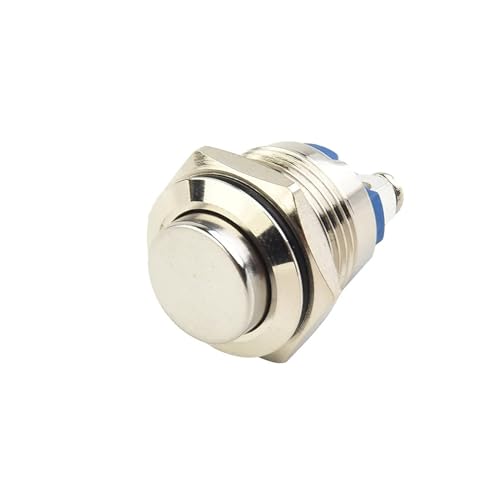 Bouton metallique etanche en laiton 12V 16mm interrupteur mecanique antirouille