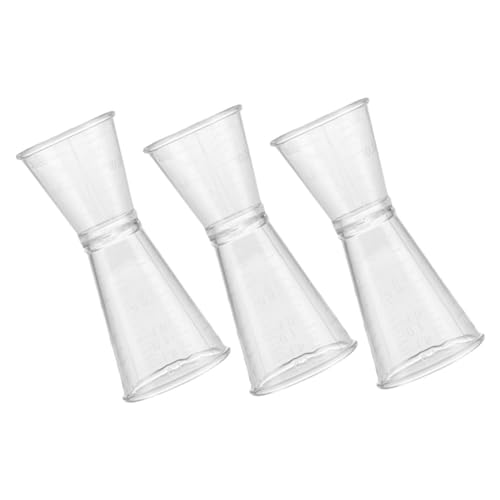BEBEMOKO Bar Measuring Cup Set Plastic Double Jigger Liquid Measuring Cups for Cocktail Making