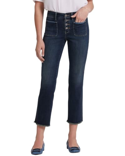 Marilyn Straight Ankle Jeans - Lotus Gardens