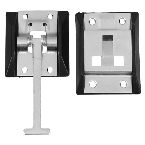 STOBAZA Popup Camper Door Hardware T-Style Door Catch Carbon Steel Zinc Coating 5.1x2.6x0.4inch