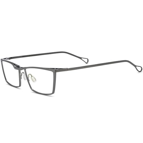 Image of FONEX Titanium Glasses Frame for Men,Square Eyewear Full Optical Eyeglasses F85641