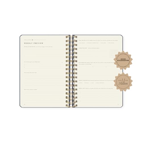Full Focus Planner - Planejador Diário 2020 - Azul Marinho - Couro - Capa Dura