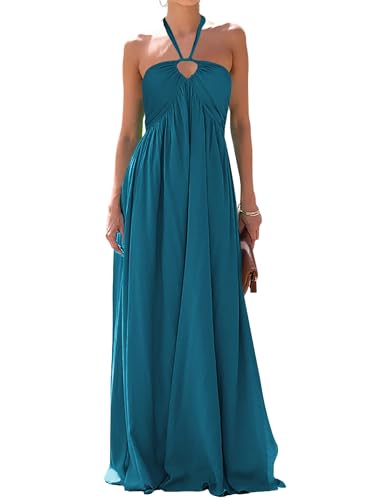 Summer Dresses for Women 2026 Vacation Turquoise Maxi Sleeveless Sexy