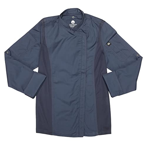 Chef Works Women's Hartford Chef Coat, Blue, Medium #TOP7
