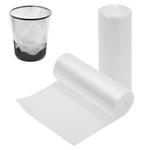 8 bolsas de basura biodegradables blancas de 45 x 50 cm, minibolsas para baño, cocina, oficina, coche, papelera