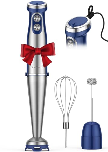 KOIOS Immersion Blender, 1000W Anti-scratch 3-in-1 Hand Blender, Upgraded 12