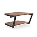 FITUEYES Design Floating Wall Shelves Entertainment Center Wooden AV Media Shelf Stand, DVD Component Shelf with Strengthened Metal Steel Frame-- Perfect for DVD Players and TV Box , Eiffel Series