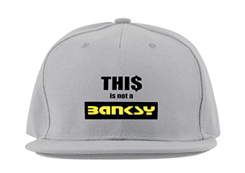 Casquette Banksy contre la transpiration en coton respirant gris avec visière plate protectrice