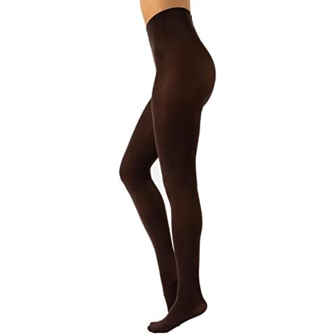 CALZITALY Opaque Microfiber Colour Tights | Comfortable Colored Pantyhose | S, M, L, XL | 80 DEN | Made in Italy (M, BROWN) Cover