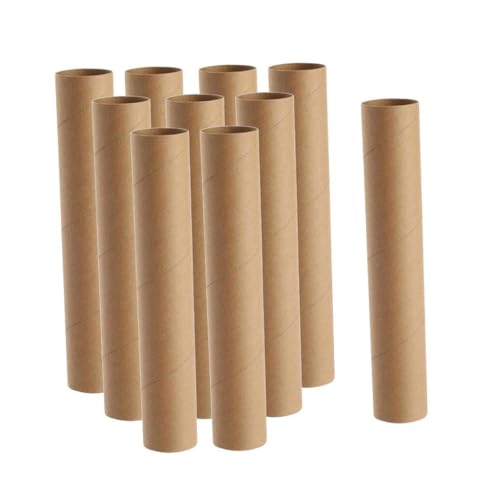 MotiveTech 10 Pcs Craft Cardboard Tubes Empty Toilet Thick Paper Towel Tube Paper Rolls Round Cardboard Craft Tube Rolls DIY Supplies for DIY School Crafts & Art Projects Classrooms Kids 10cm