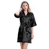 🌺【3D Stereoschnitt】Diese Sexy Satin Robe mit verstellbarem Gürtel nimmt 3D-Stereoschnitt an, um Ihnen eine optimale Tragepassform zu bieten. Die schlanke Passform verbessert effektiv optisch Ihre Körperproportionen.