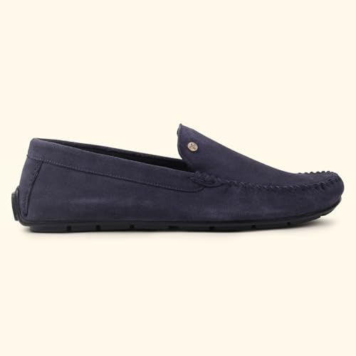Image of YOHO Loafers for Men | Leather Slip-On Loafers | Stylish, Flexible Shoes with Footpharma Footbed | Comfortable Party, Office & Casual Footwear | Lofos 001