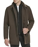 Kenneth Cole Men's Wool Top Coat, INNER QUILTED MEDIUM BROWN, X-Large