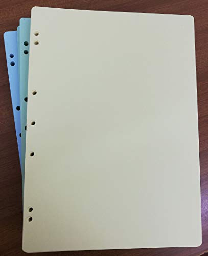 100 Trennkarten Trennblätter 23 x 32 cm - 25 Stück 4 Farben insgesamt 100 Trennstreifen mit 4 Löchern. Für Ordner mit 4 Ringen 8 cm Cover