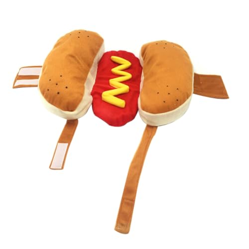 Disfraz ligero para perros y gatos diseño hot dog talla L