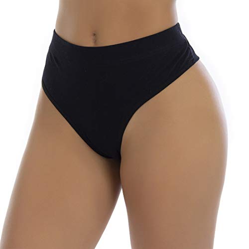 Kit com 15 Calcinhas Cintura Alta Fio Duplo Algodão Lingerie