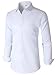 GIANZEN Mens Dress Shirts Long Sleeve Shirt for Men Formal Button Down White Up Business Casual Men's Fashion White Size L Tall