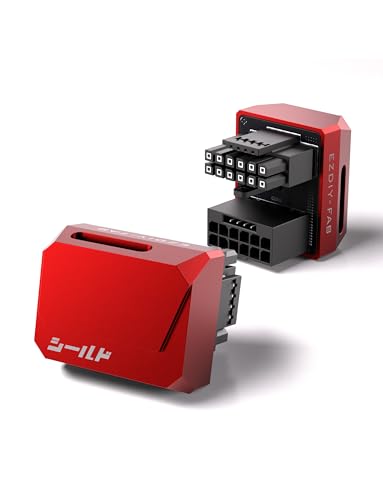 Adaptador PCIe 5.1 EZDIY-FAB de 180 grados y 600W tipo STD con cable rojo para GPU RTX 4090