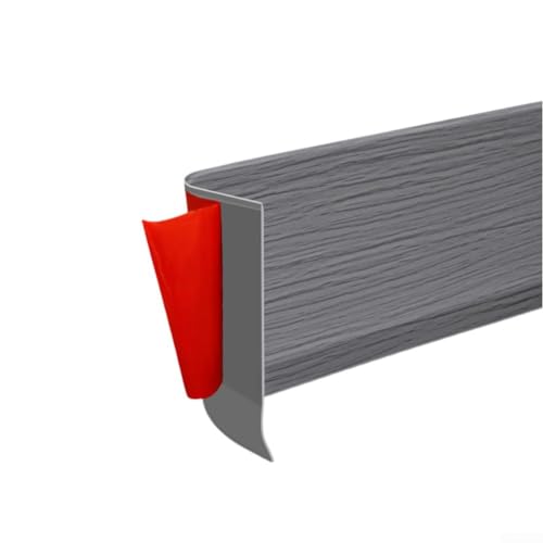 Aspecto sofisticado con un zócalo de PVC suave de 5 metros (gris oscuro)